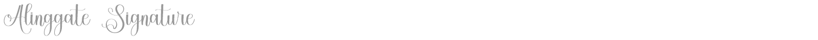 Alinggate Signature font preview